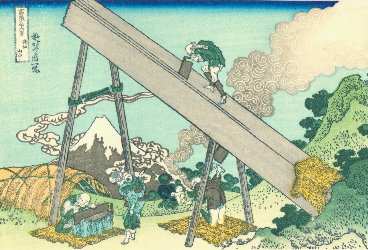 Dans les Montagnes de Totomi - Katsushika Hokusai