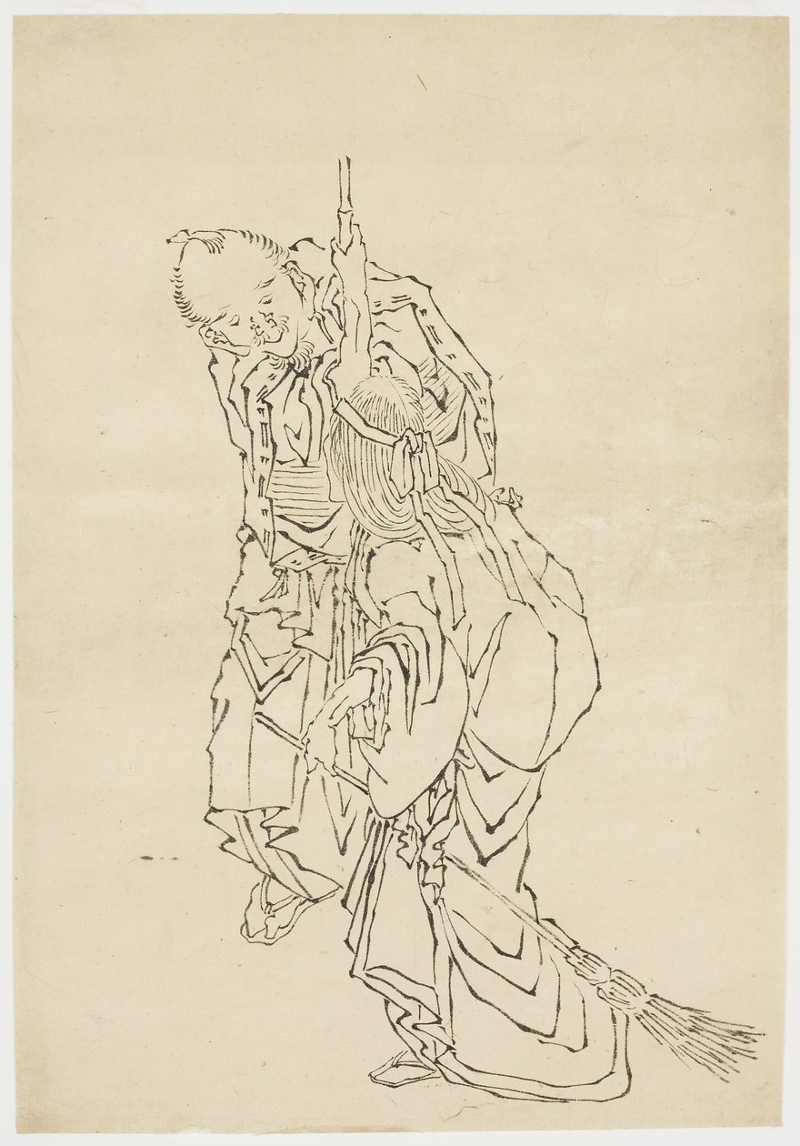 Jo et Uba ; Thème de Takasago, ca. 1815-1849 - Katsushika (school of) Hokusai