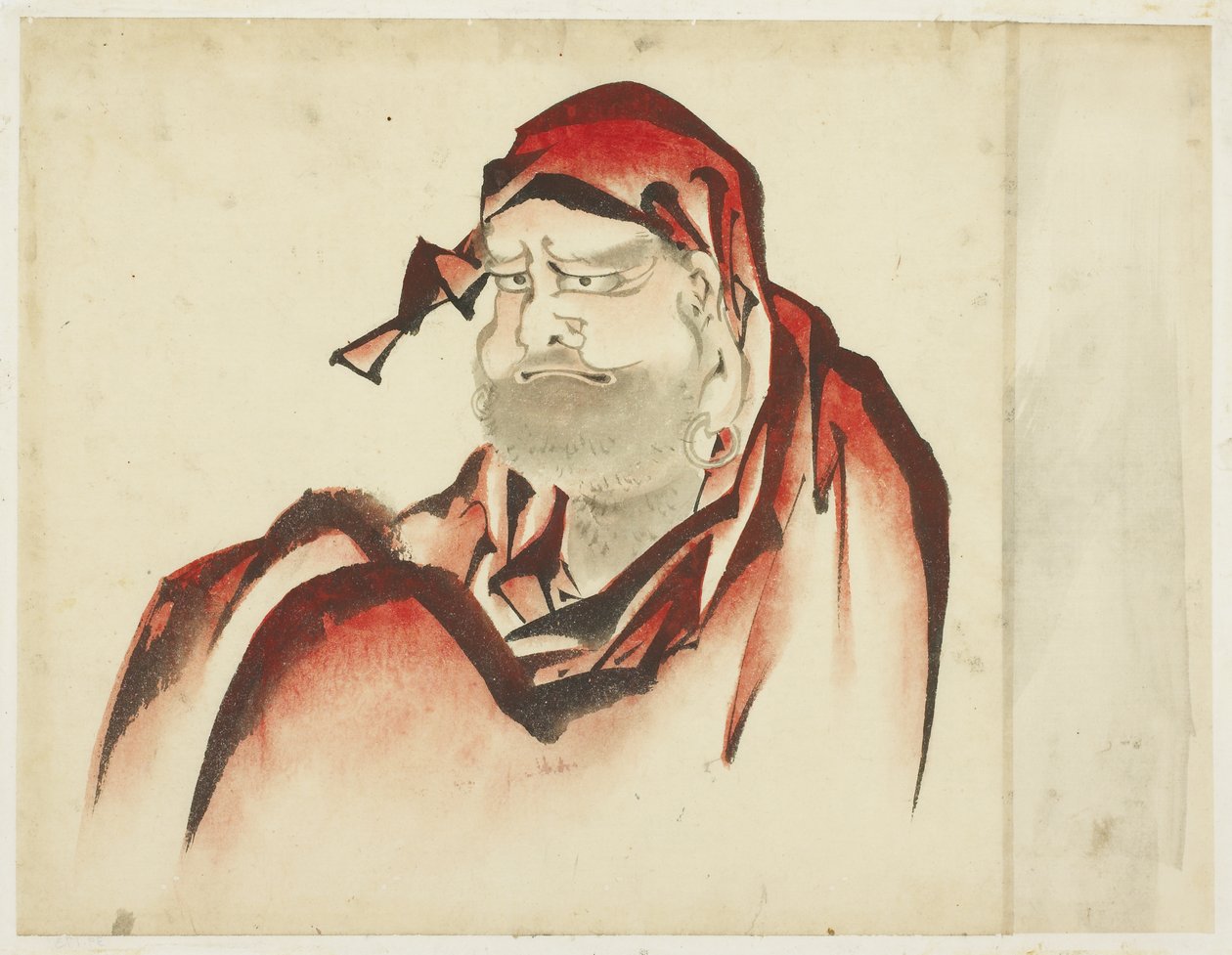 Daruma en robe rouge, c.1815-1849 - Katsushika (school of) Hokusai
