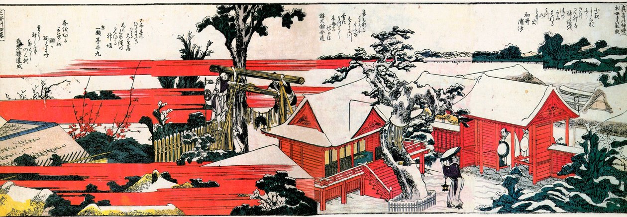 Au bord de la rivière Sumida - Katsushika Hokusai