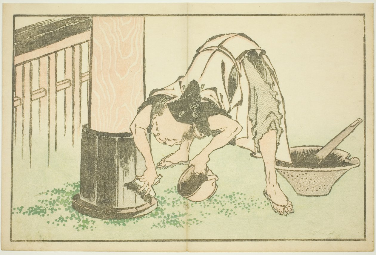 Artisan travaillant sur le Temple, du Livre d