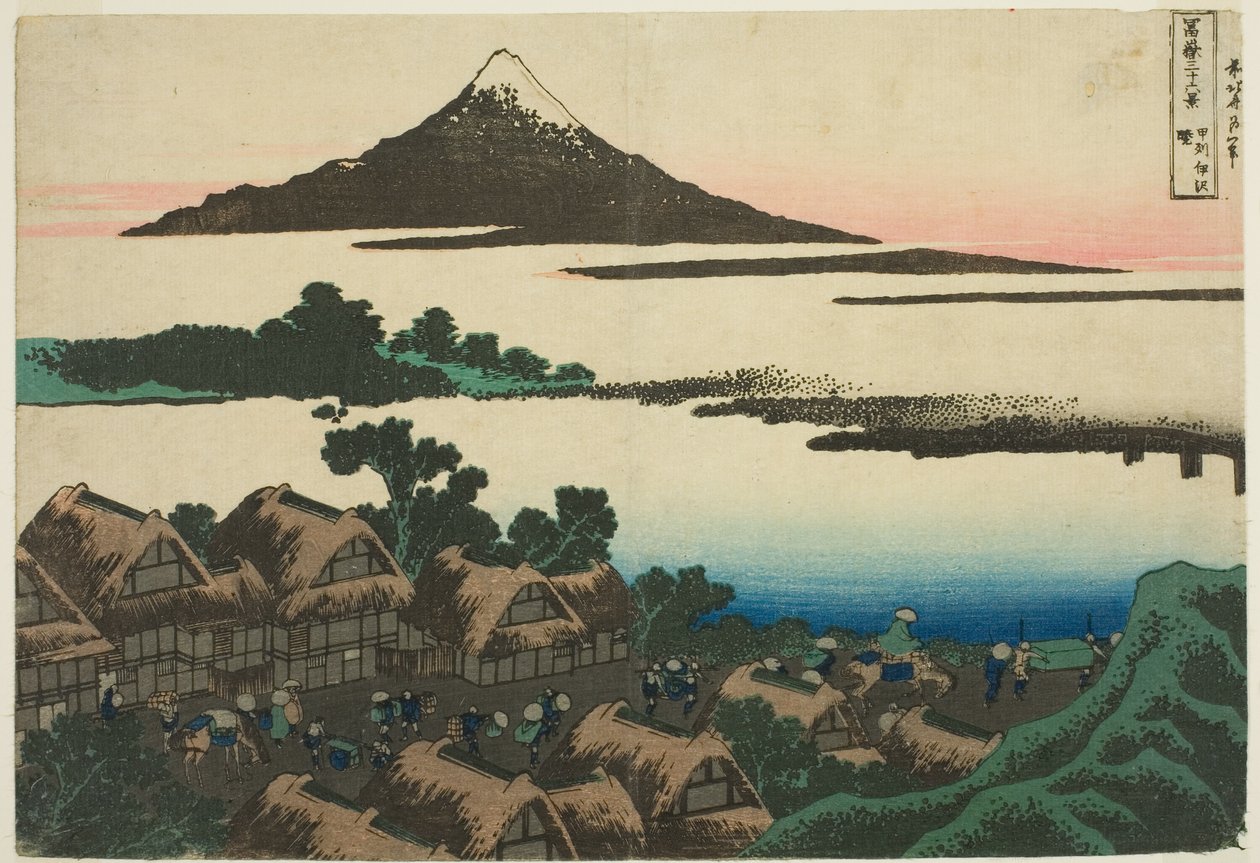 Aube à Isawa dans la province de Kai, de la série "Trente-six vues du mont Fuji" - Katsushika Hokusai