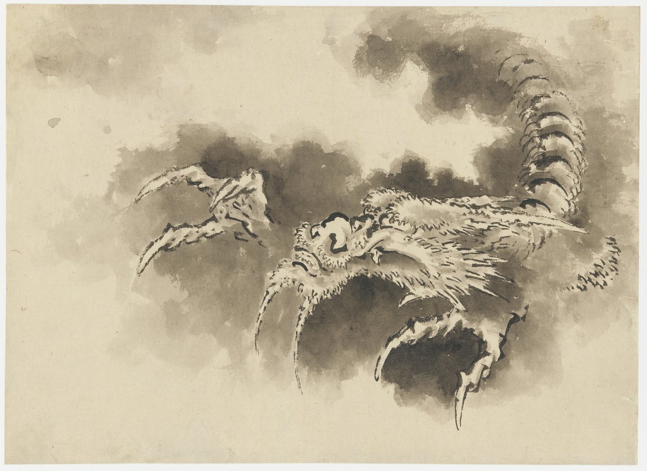 Dragon émergeant des nuages, période Edo - Katsushika Hokusai