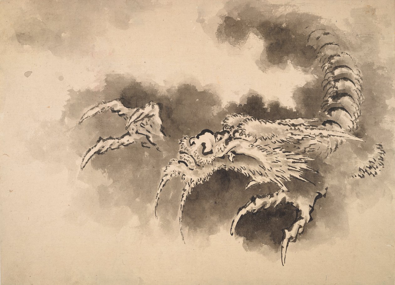 Dragon émergeant des nuages, période Edo, 19ème siècle - Katsushika Hokusai