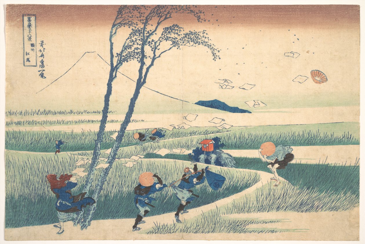 Ejiri, dans la province de Suruga (Sunshū Ejiri), tiré de la série « Les trente-six vues du mont Fuji » (Fugaku sanjūrokkei) - Katsushika Hokusai