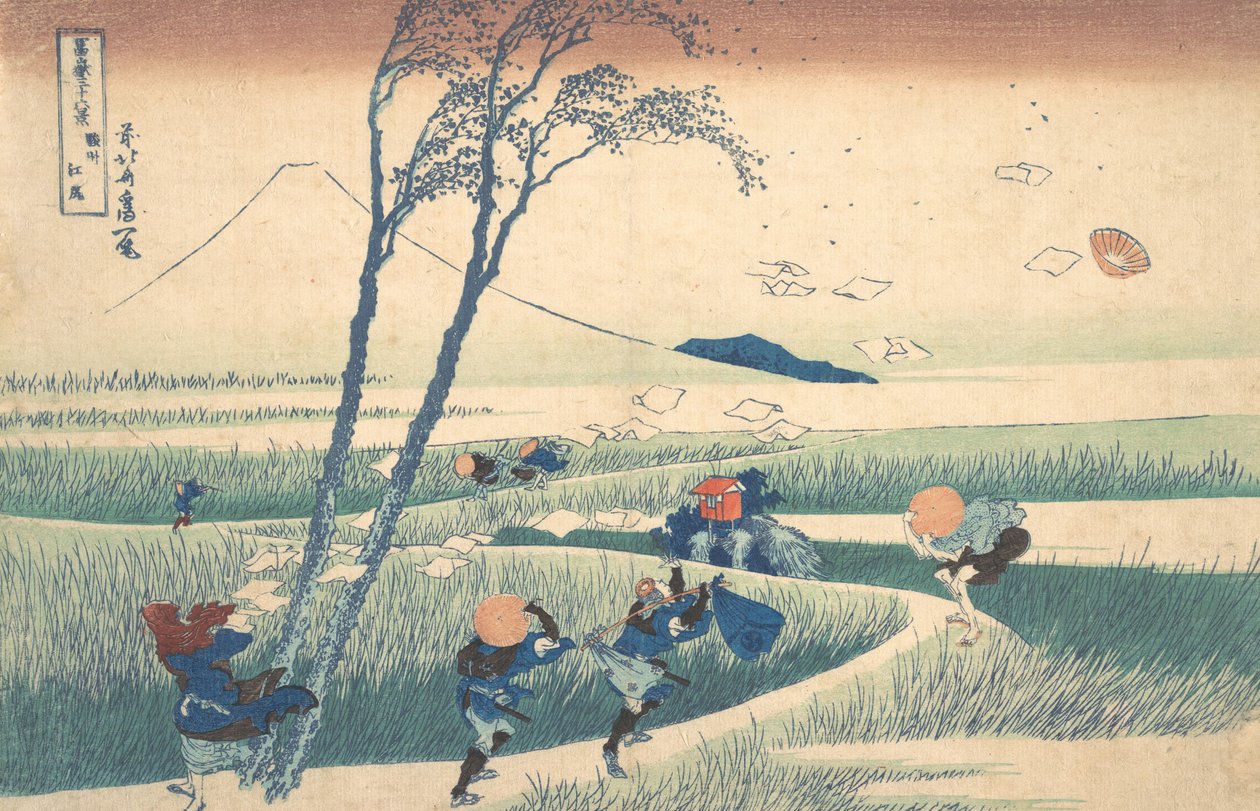 Ejiri dans la province de Suruga, de la série Trente-six vues du mont..., vers 1830-32 - Katsushika Hokusai