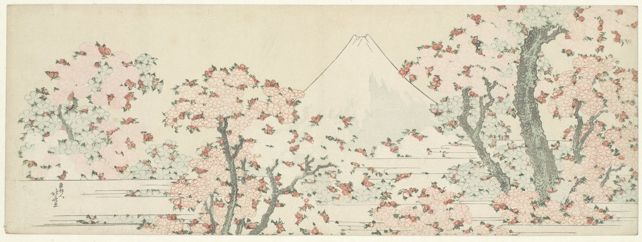 Fuji sur les cerisiers en fleurs, vers 1800-1805 - Katsushika Hokusai