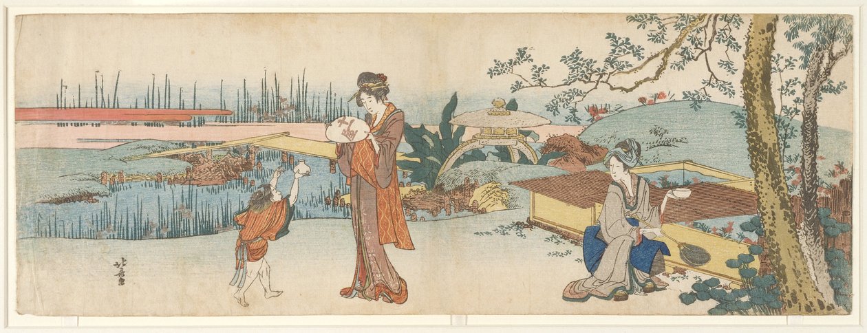 Vendeur de poissons rouges - Katsushika Hokusai