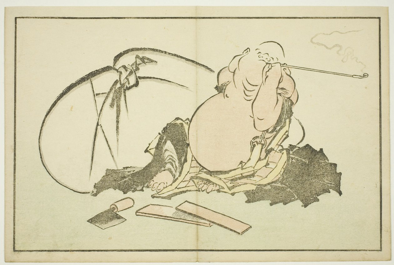 Hotei fumant sa pipe, du Livre d