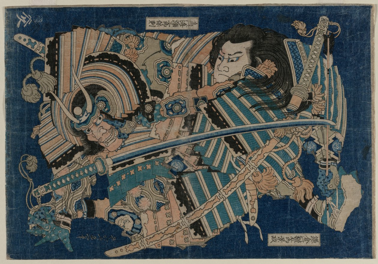 Kamakura no Gengoro saisissant Torinoumi Tasaburo - Katsushika Hokusai