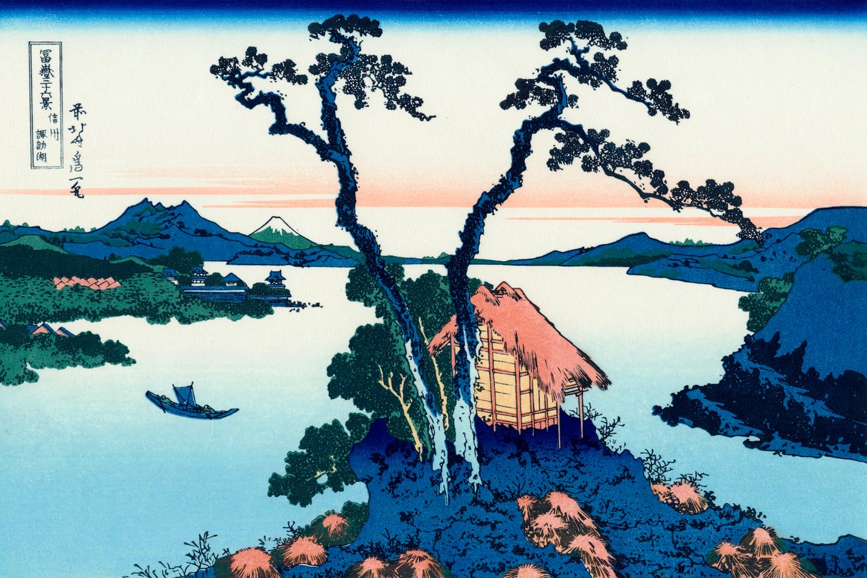 Lac Suwa dans la province de Shinano, 1830-1833 - Katsushika Hokusai