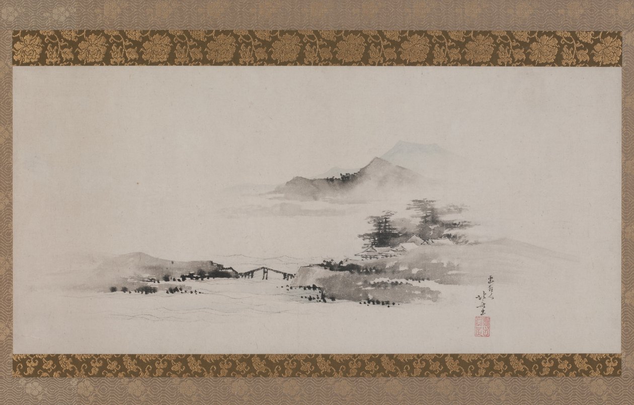 Paysage, période Edo, vers 1801-02 - Katsushika Hokusai