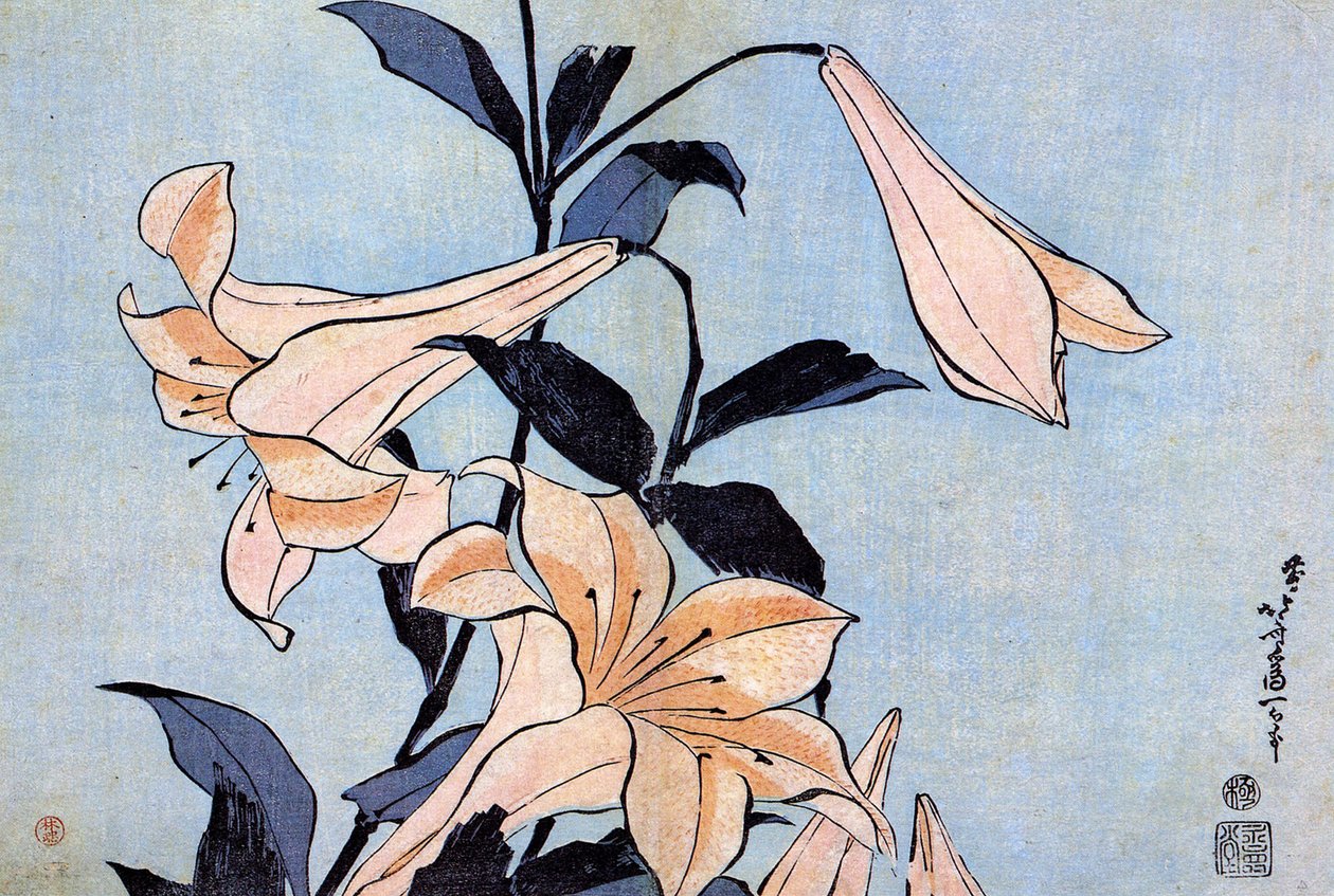 Lys - Katsushika Hokusai