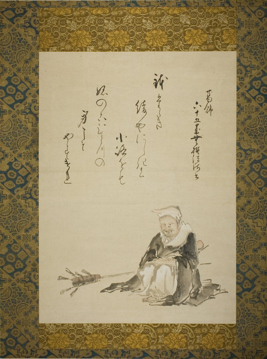 Moine vendant des fouets à thé cérémoniels - Katsushika Hokusai