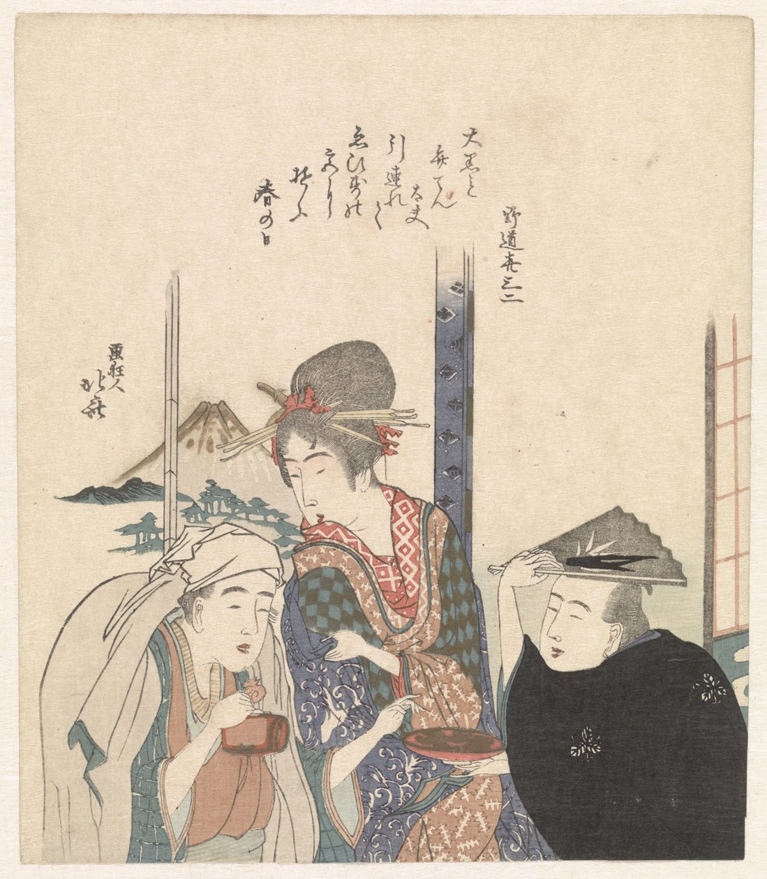 Parodie des dieux Daikoku et Benten - Katsushika Hokusai