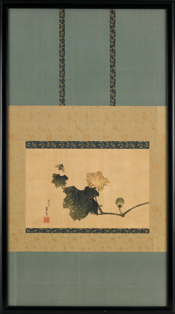 Vigne de citrouille et mouche à cheval, vers 1825-1833 - Katsushika Hokusai