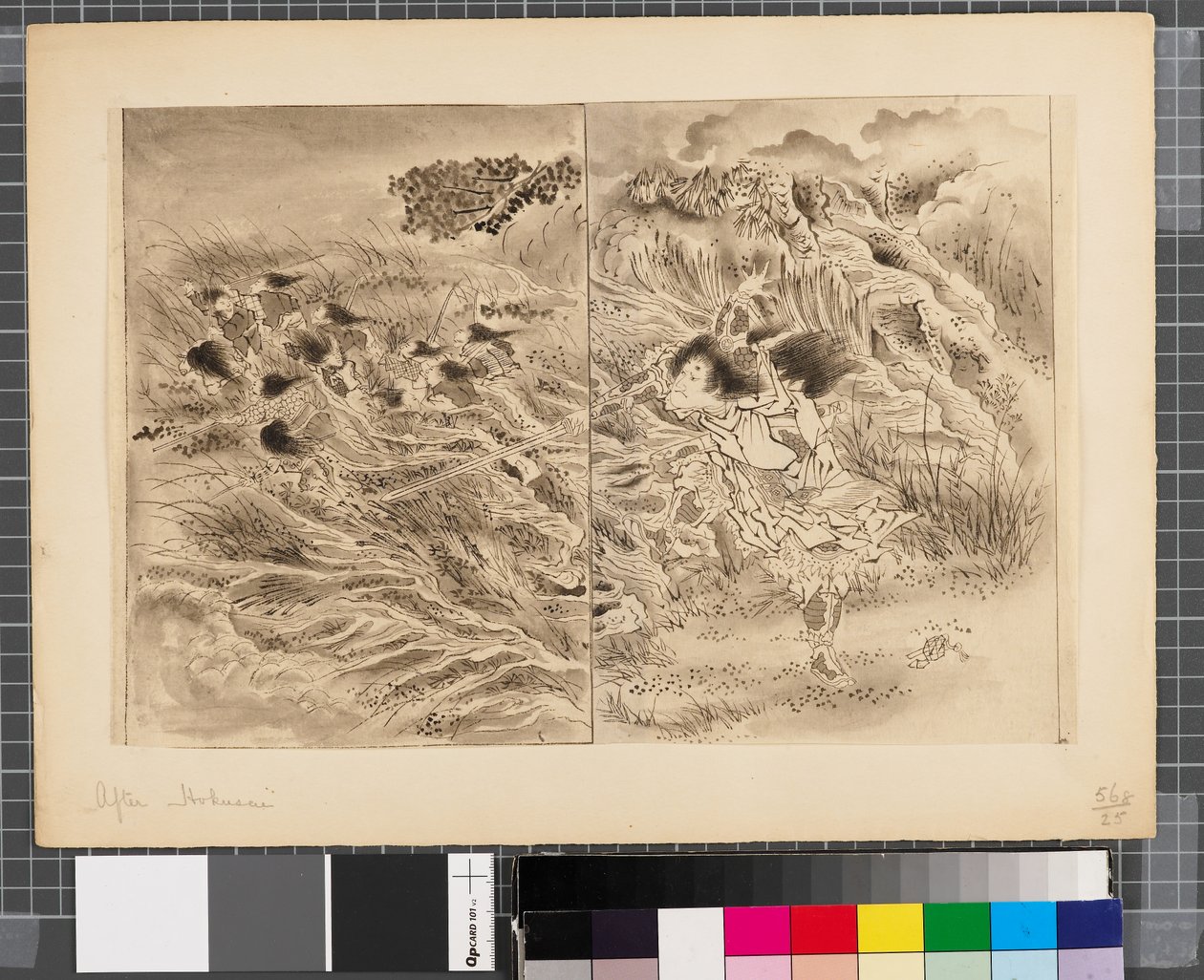 Scènes de la guerre entre le Japon et la Corée, fin du XVIIIe-début du XIXe siècle (encre et lavis sur papier) - Katsushika Hokusai