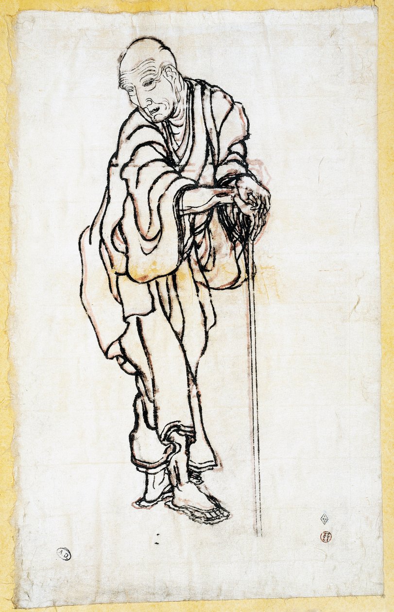Autoportrait en vieil homme, vers 1840-49 - Katsushika Hokusai