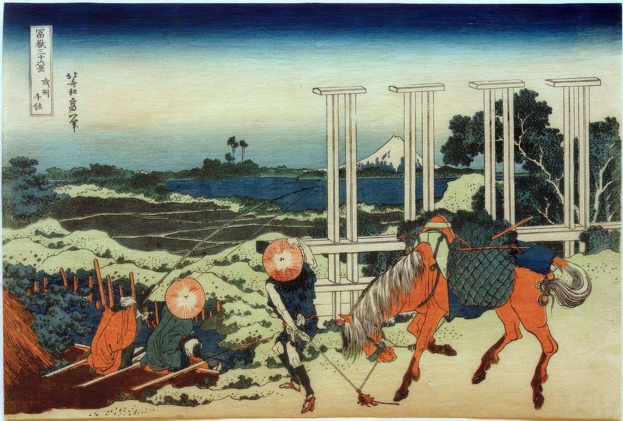 Senju dans la province de Musashi - Katsushika Hokusai