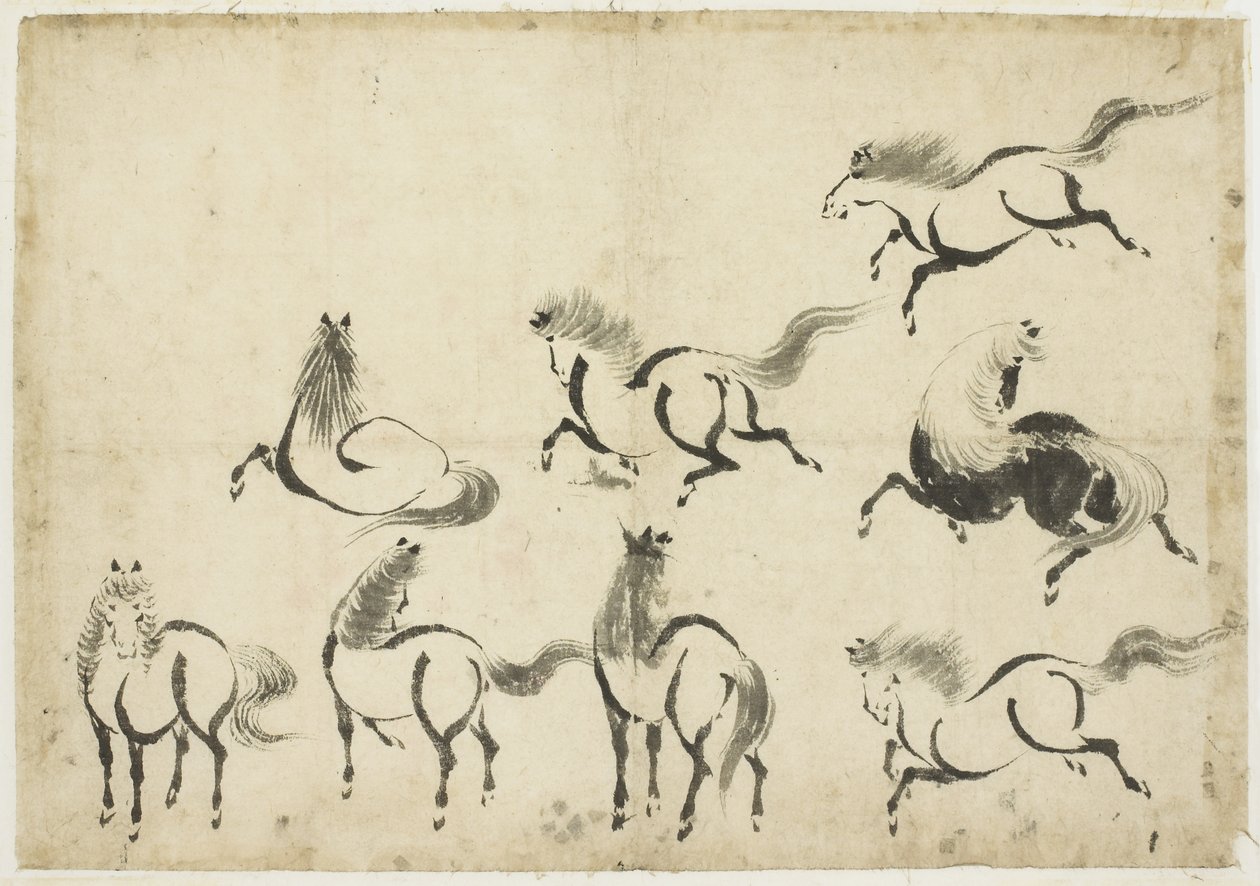 Études de chevaux - Katsushika Hokusai