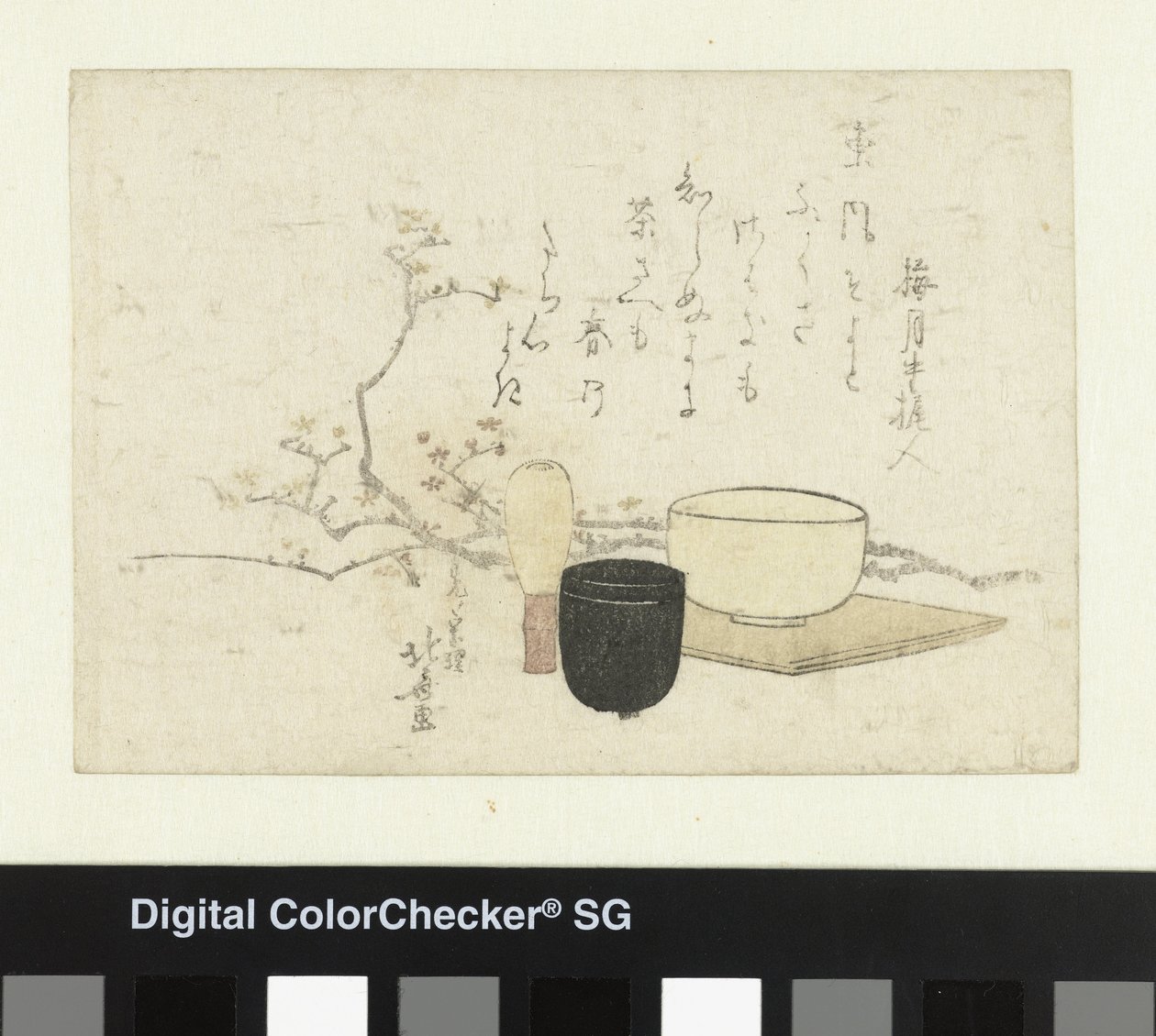 Ustensiles de cérémonie du thé - Katsushika Hokusai