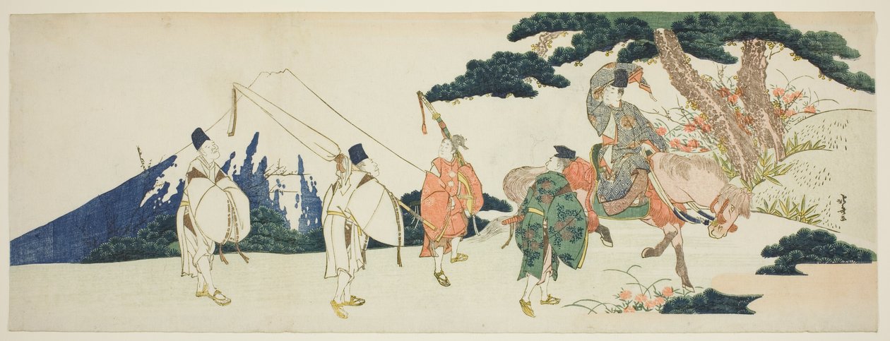 Le voyage oriental du célèbre poète Ariwara no Narihira - Katsushika Hokusai