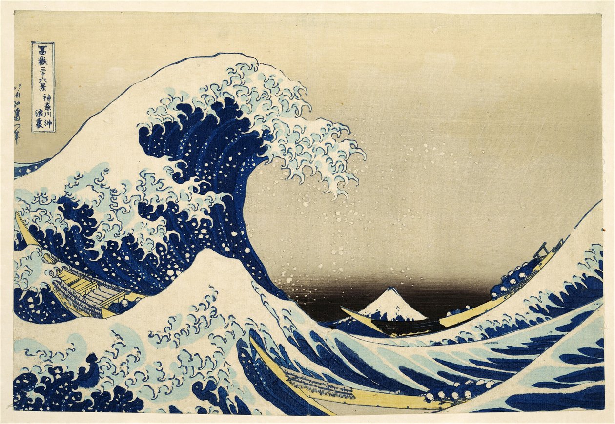 La Grande Vague de Kanagawa de la série 36 vues du mont Fuji; 1831 - Katsushika Hokusai