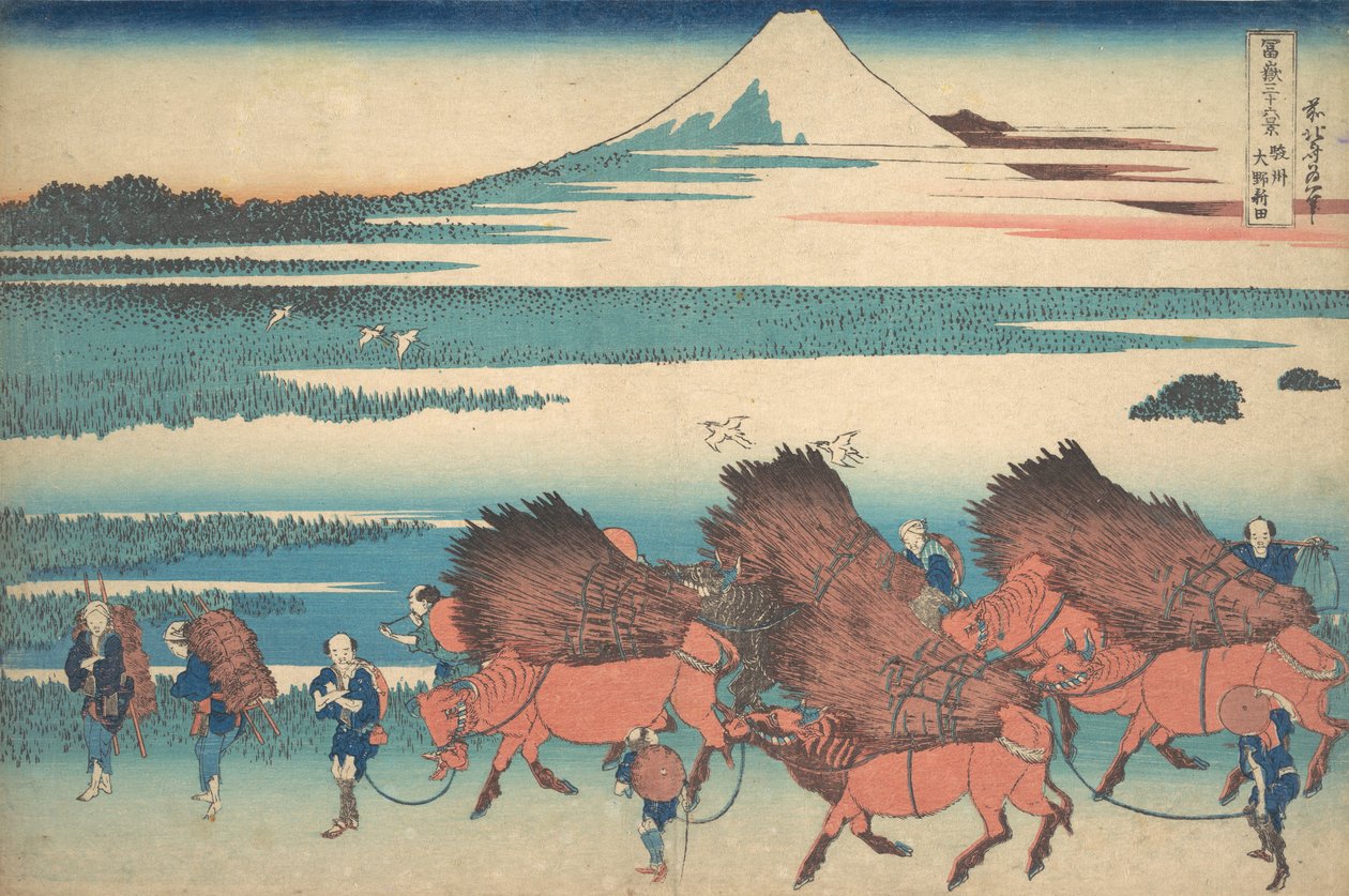 Les nouveaux champs à Ono dans la province de Suruga Sunshu Ono shinden, de la série Thir..., vers 1830-32 - Katsushika Hokusai
