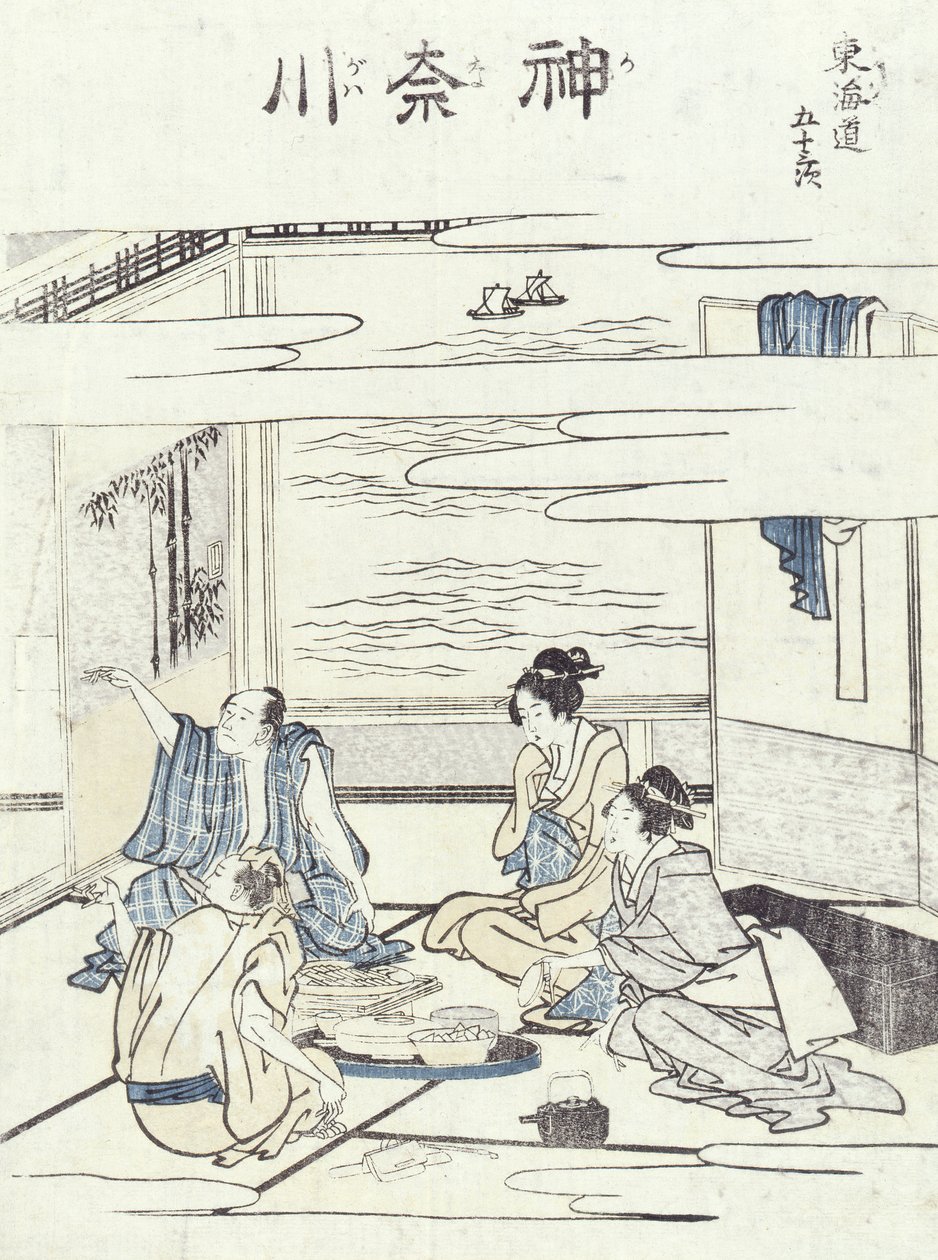 Deux couples dans un intérieur - Katsushika Hokusai