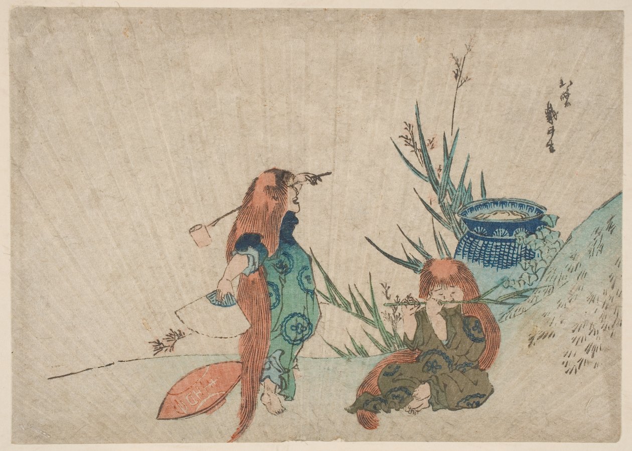 Deux Shōjō - Katsushika Hokusai