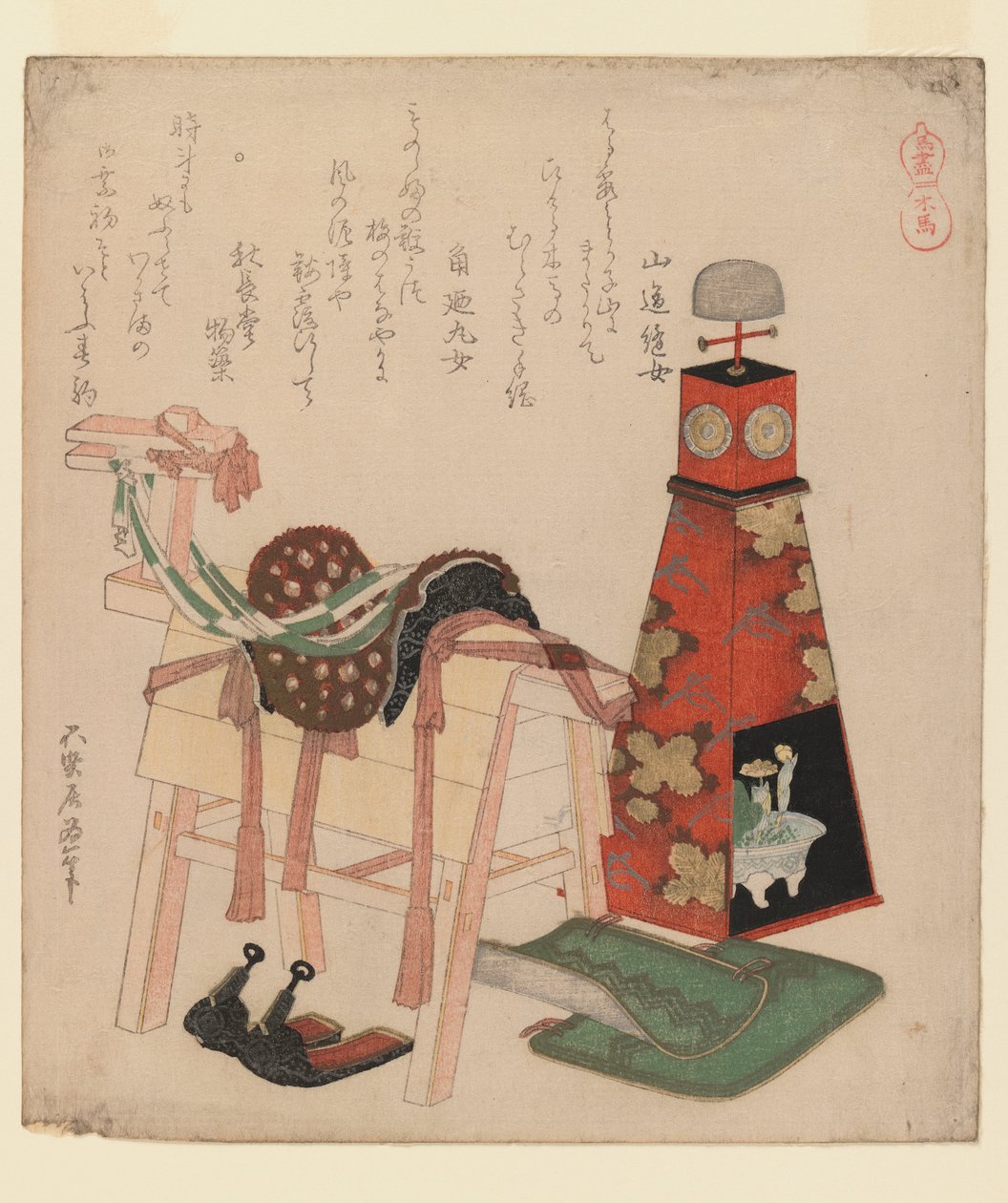 Cheval de Bois, de la série Chevaux - Katsushika Hokusai