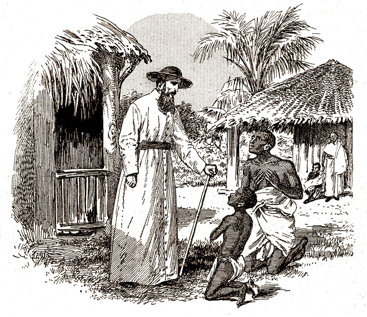 Un missionnaire catholique en Afrique pratiquant une conversion - Alec Hunter