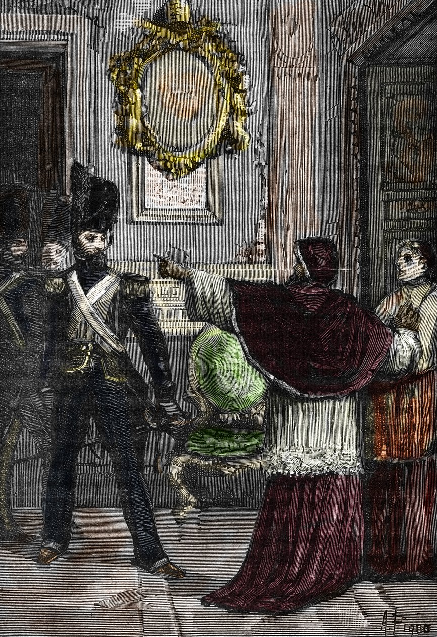Le général Radet enlève le pape Pie VII enfermé dans le palais du Quirinal - Alec Hunter