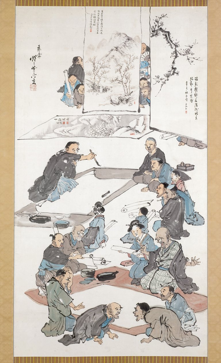 Fête de calligraphie et de peinture - Kawanabe Kyosai