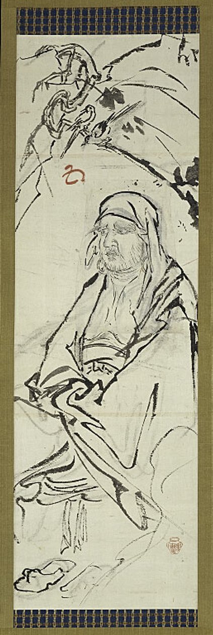Daruma (Bodhidharma), une des six esquisses - Kawanabe Kyosai