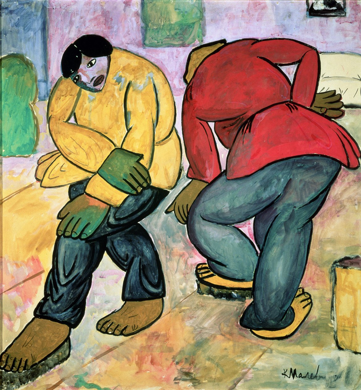 Les Polisseurs de parquet, 1911 - Kazimir Severinovich Malevich