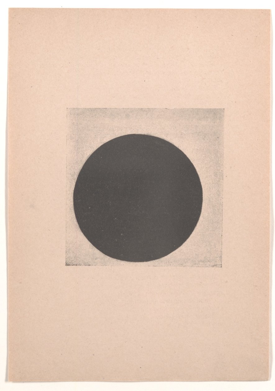 Cercle noir pour "Du cubisme et du futurisme au suprématisme : Un nouveau réalisme en peinture" - Kazimir Severinovich Malevich