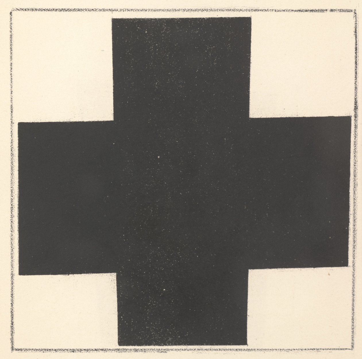 Croix noire de "Suprématisme : 34 dessins" - Kazimir Severinovich Malevich