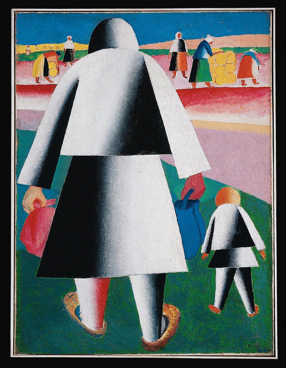 Moisson (peinture sur toile) - Kazimir Severinovich Malevich
