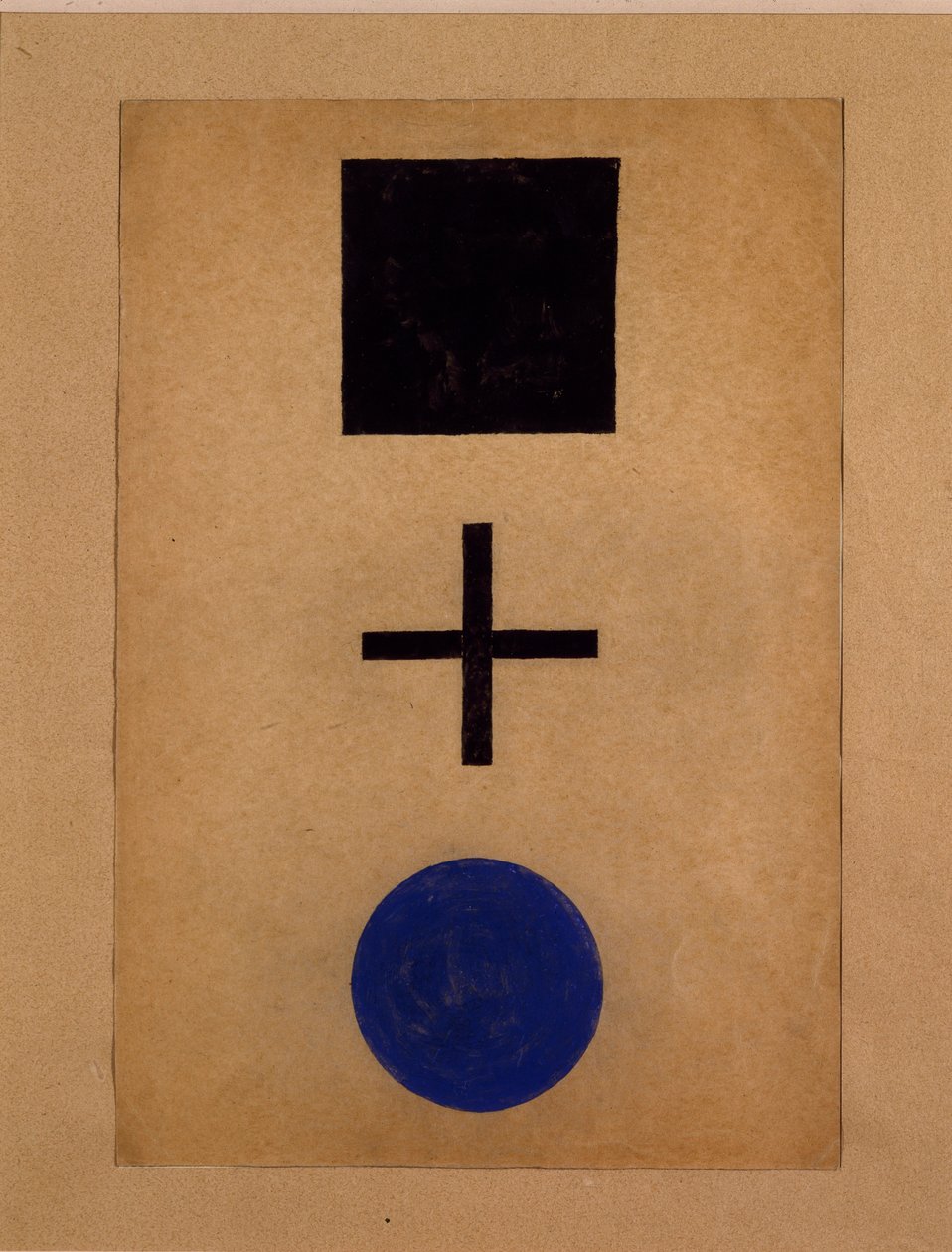 Suprématisme : carré, croix, cercle. Peinture de Kasimir Malevitch - Kazimir Severinovich Malevich