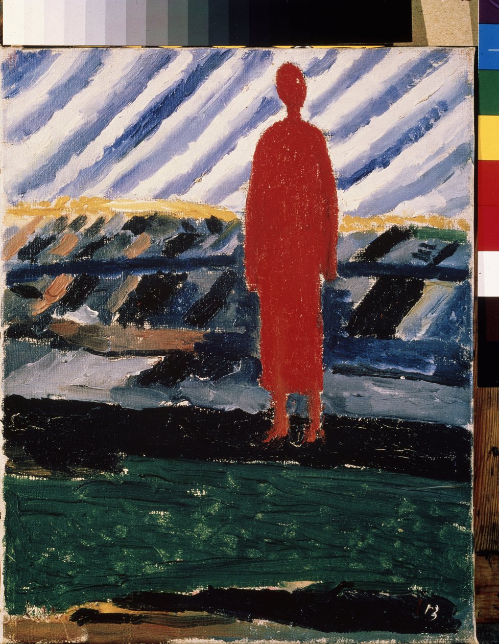 Une silhouette rouge - Kazimir Severinovich Malevich