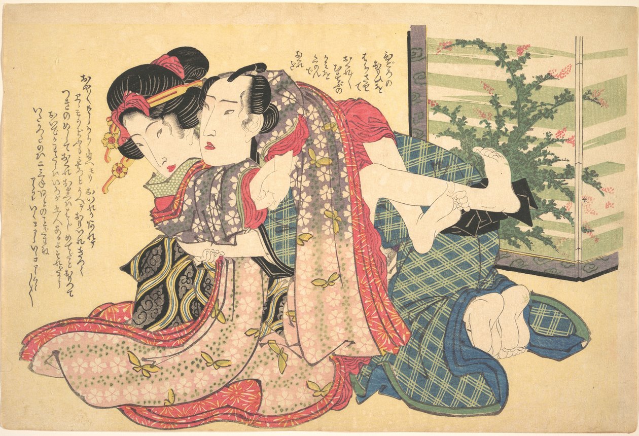 Un couple enlacé - Keisai Eisen