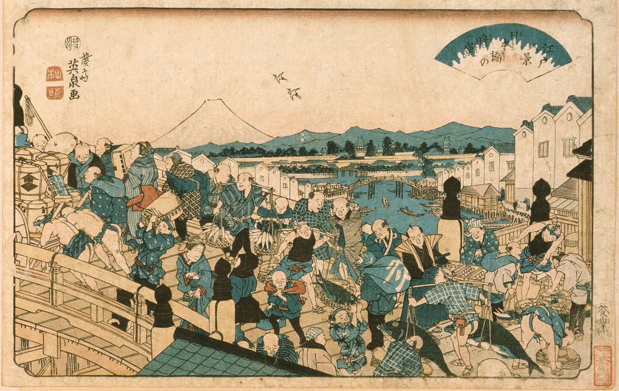 Éclaircie sur le pont Nihonbashi - Keisai Eisen