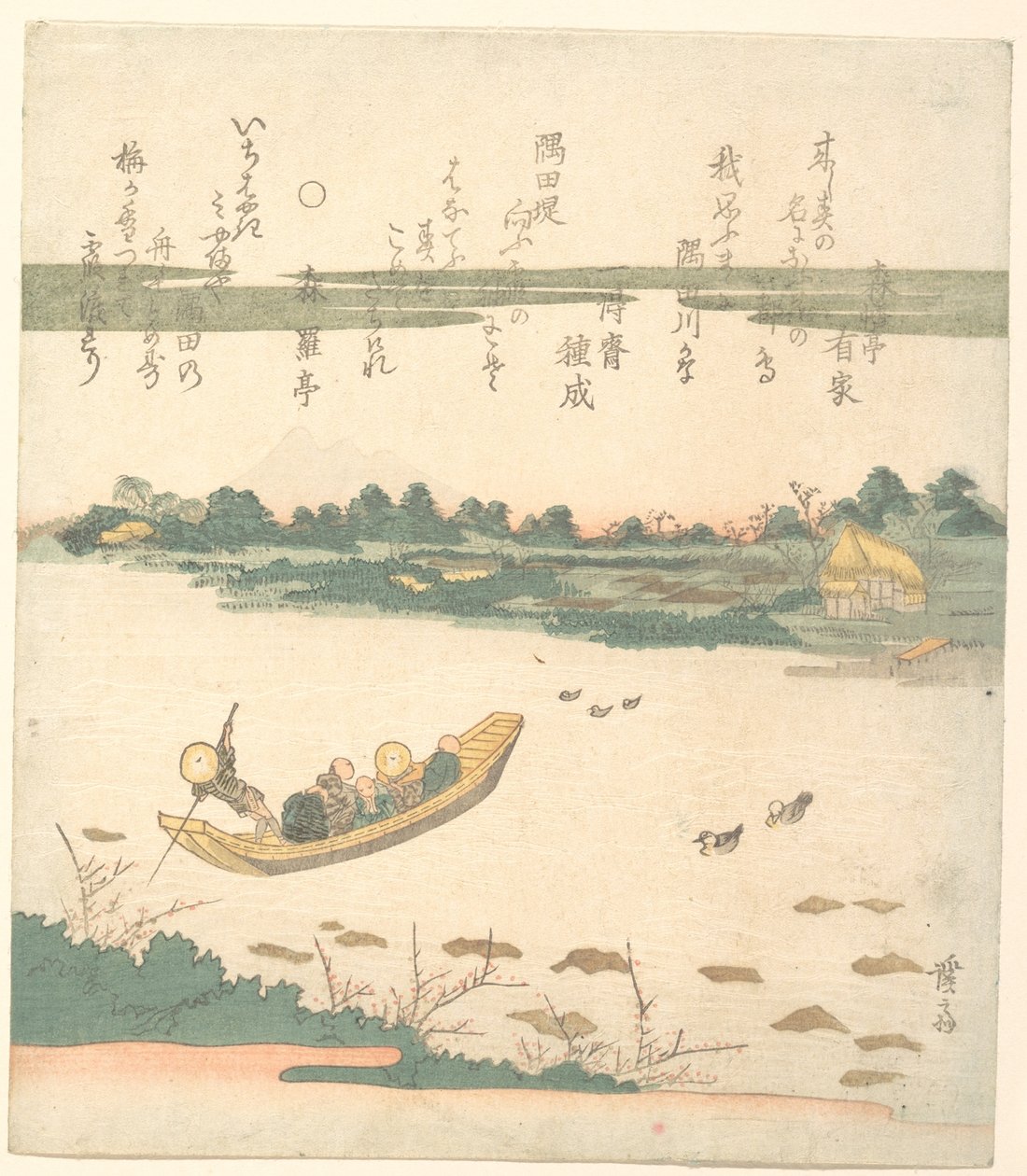 Bac traversant la rivière Sumida - Keisai Eisen