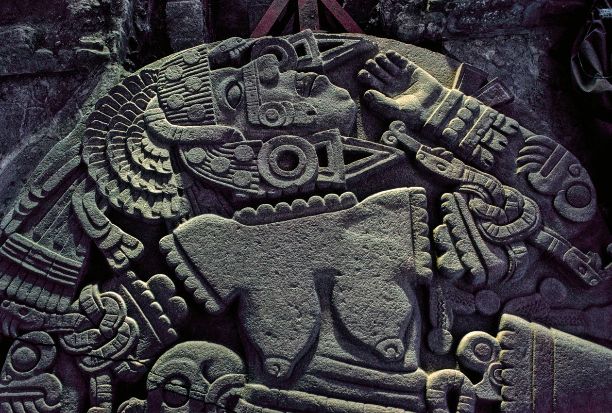 Amériques; archéologie; Mexique; Templo Mayor; Grand Temple des Aztèques; Coyolxauqui, 2010 (photo) - Kenneth Garrett