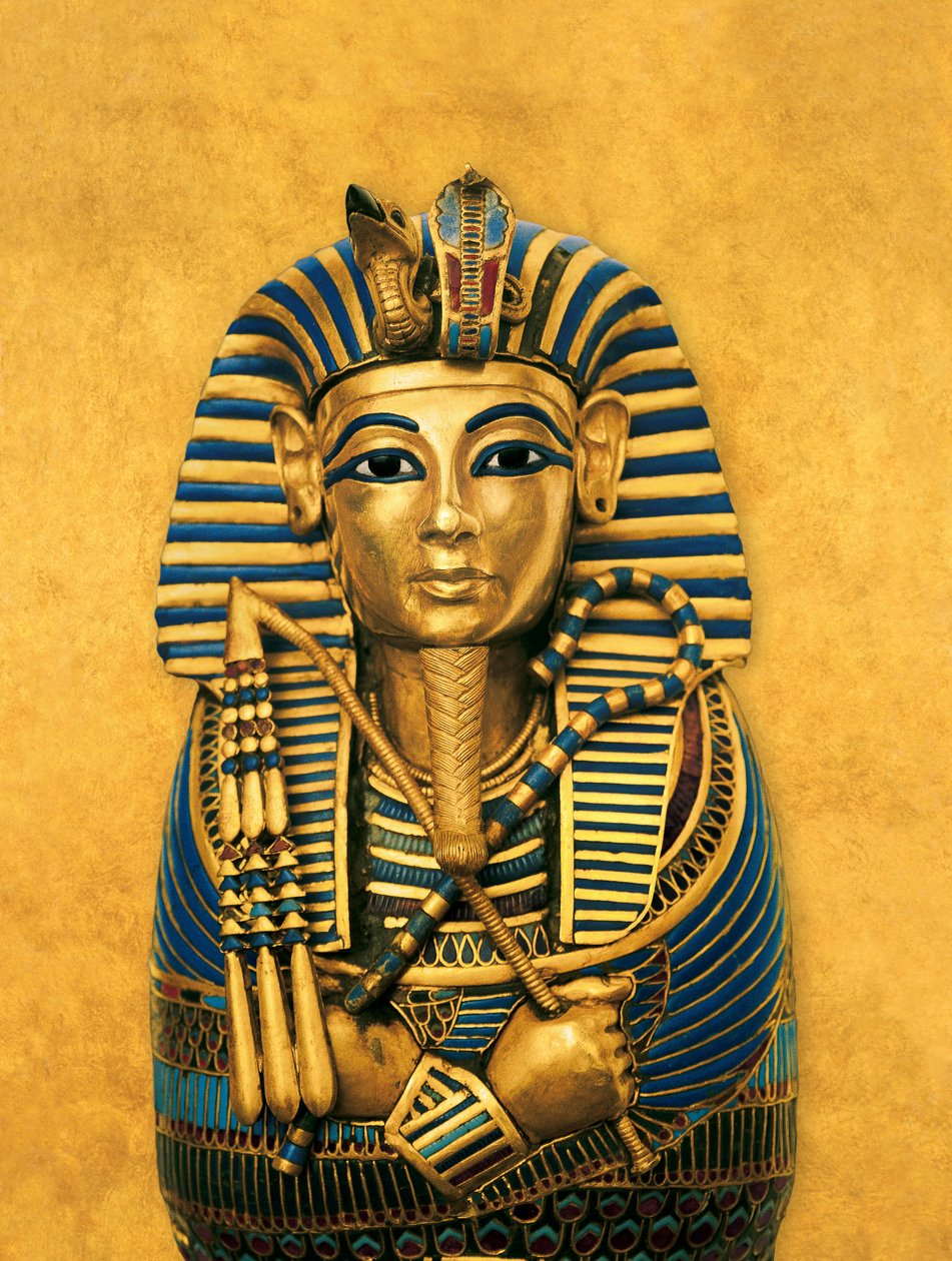 Illustration composite de la coffrette pour les viscères de Toutankhamon; Toutankhamon - Kenneth Garrett