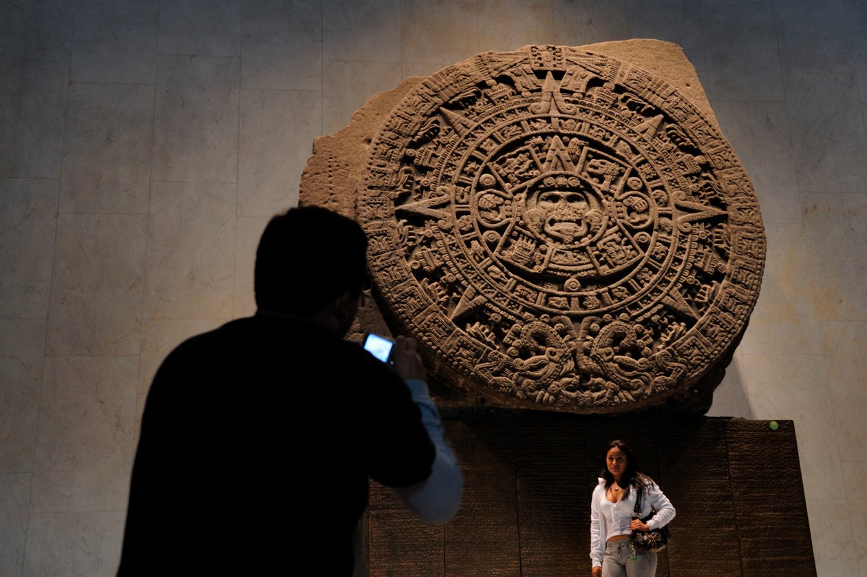 Grands Aztèques, MM7677, NMAH, Mexico City, Mexique, Pierre du Calendrier, Aztèque, Musée national, 2008 - Kenneth Garrett