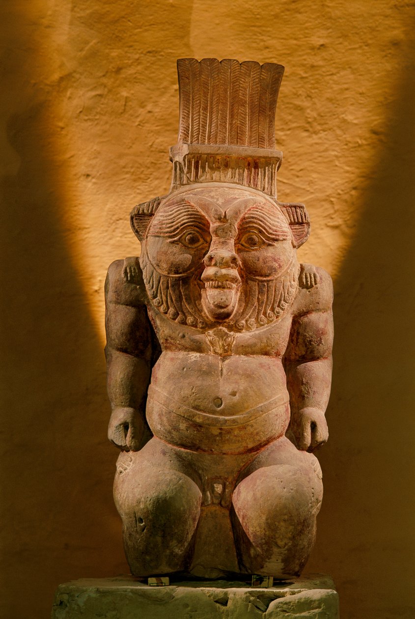 Statue en calcaire du dieu Bès, période tardive, 2002 (photo) - Kenneth Garrett