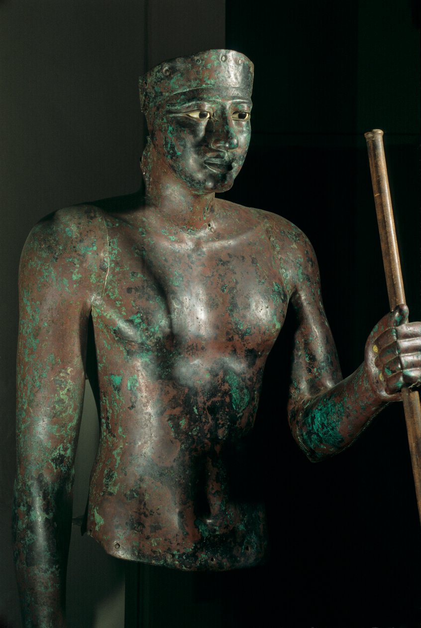Statue de Pépi Ier, cuivre avec yeux incrustés de calcaire et d