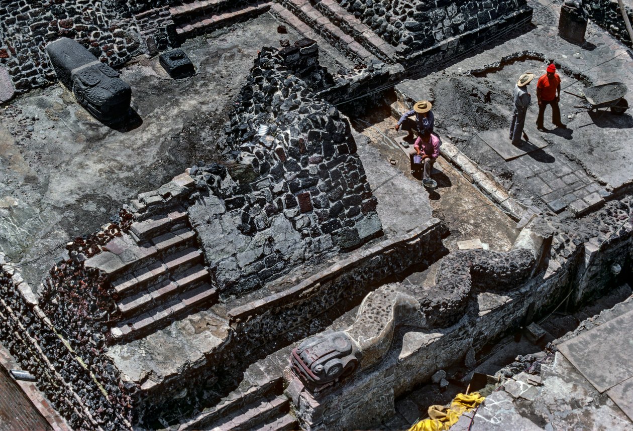 Tenochtitlan, Templo Mayor, Aztèque, calendrier, Mexique, archéologie, Mexico, institut... - Kenneth Garrett